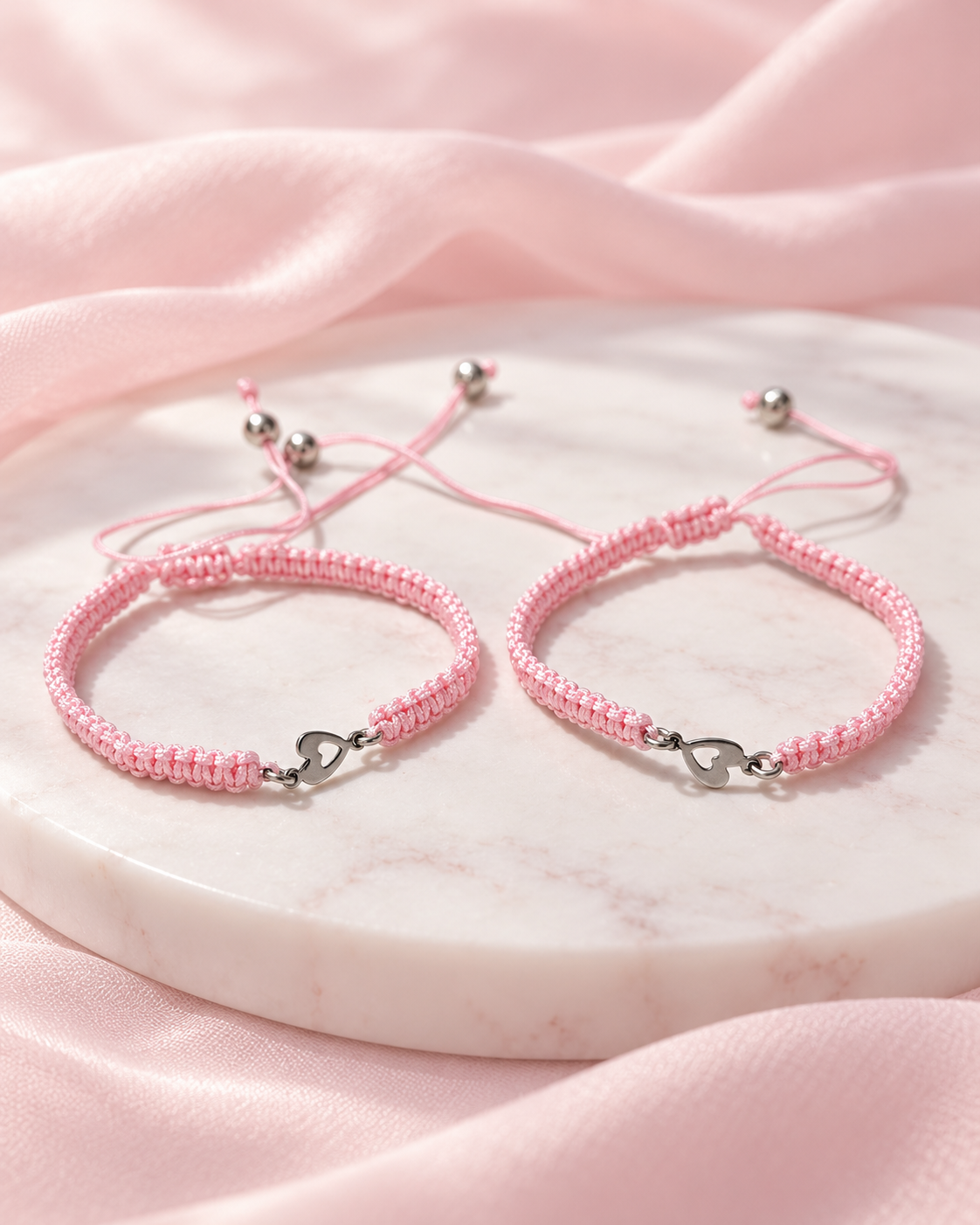 Set 2 Bracciali Cuore Rosa 🩷