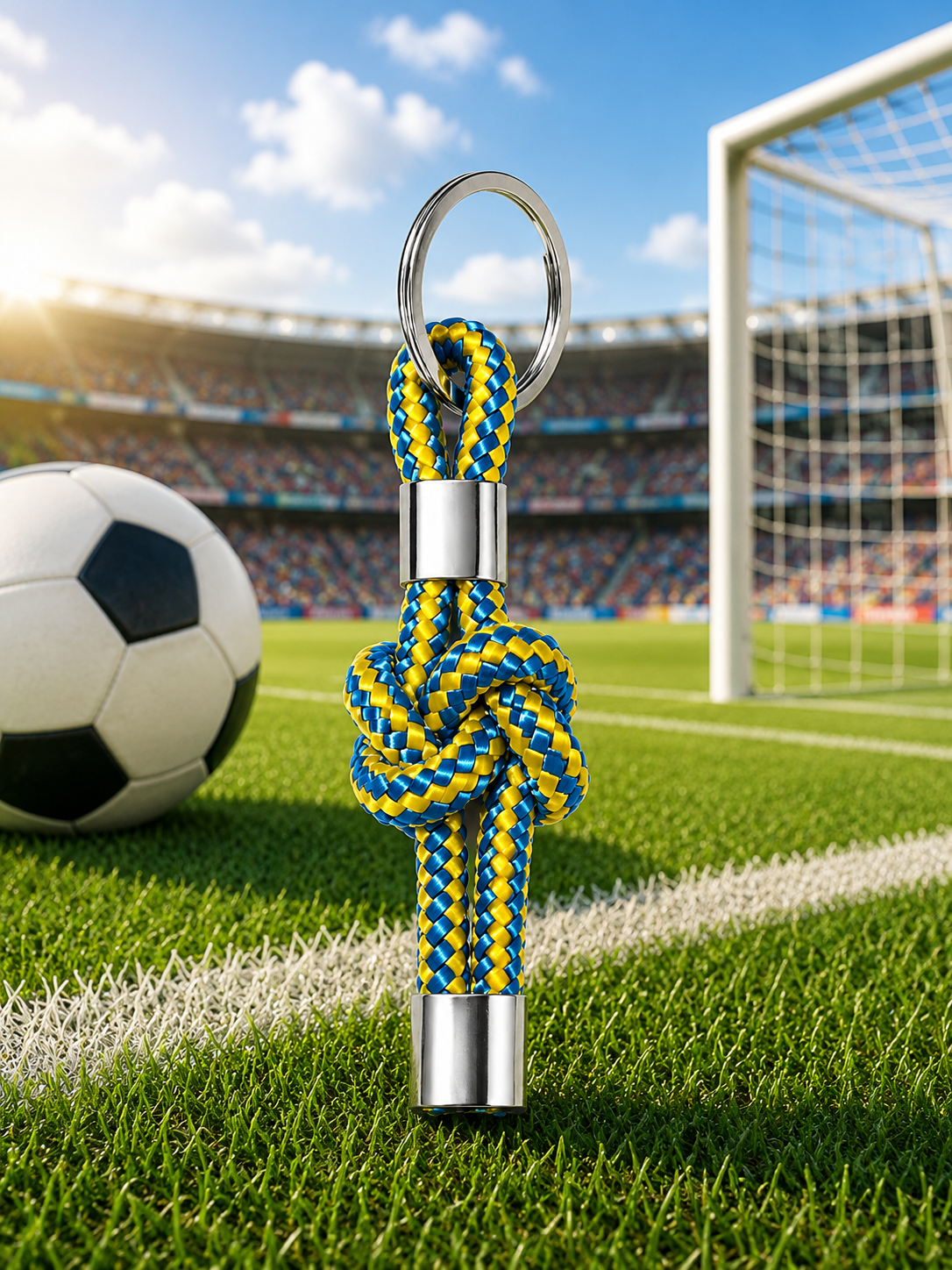 Llavero Nudo de Amor❤️⚽️ Pasión por el Fútbol