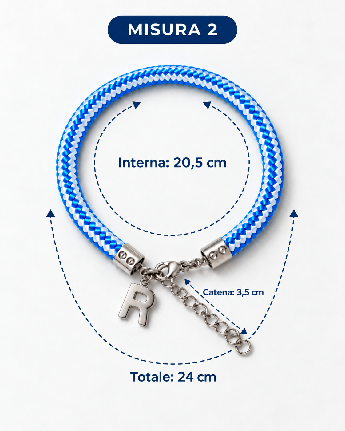 Pulsera de cuerda náutica con inicial