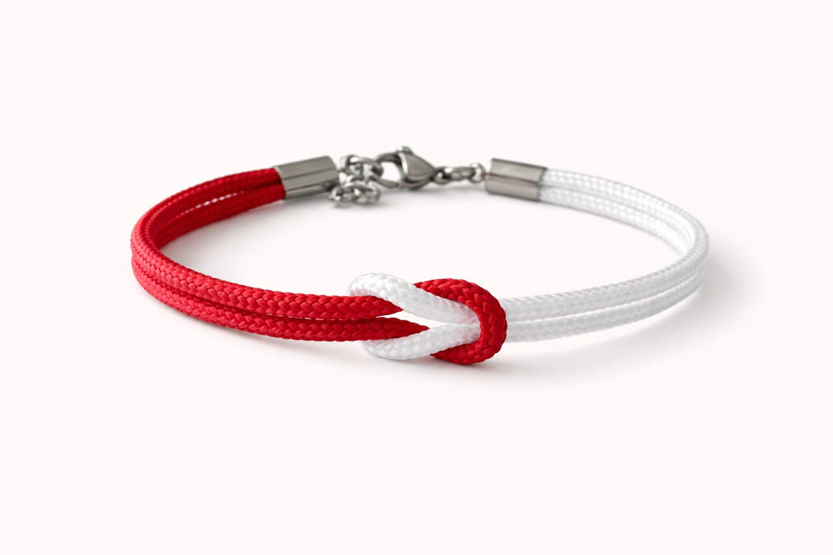 Set 4 Bracciali Bicolore Nodo Piano