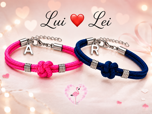 Pulsera Nudo de Amor con Inicial❤️