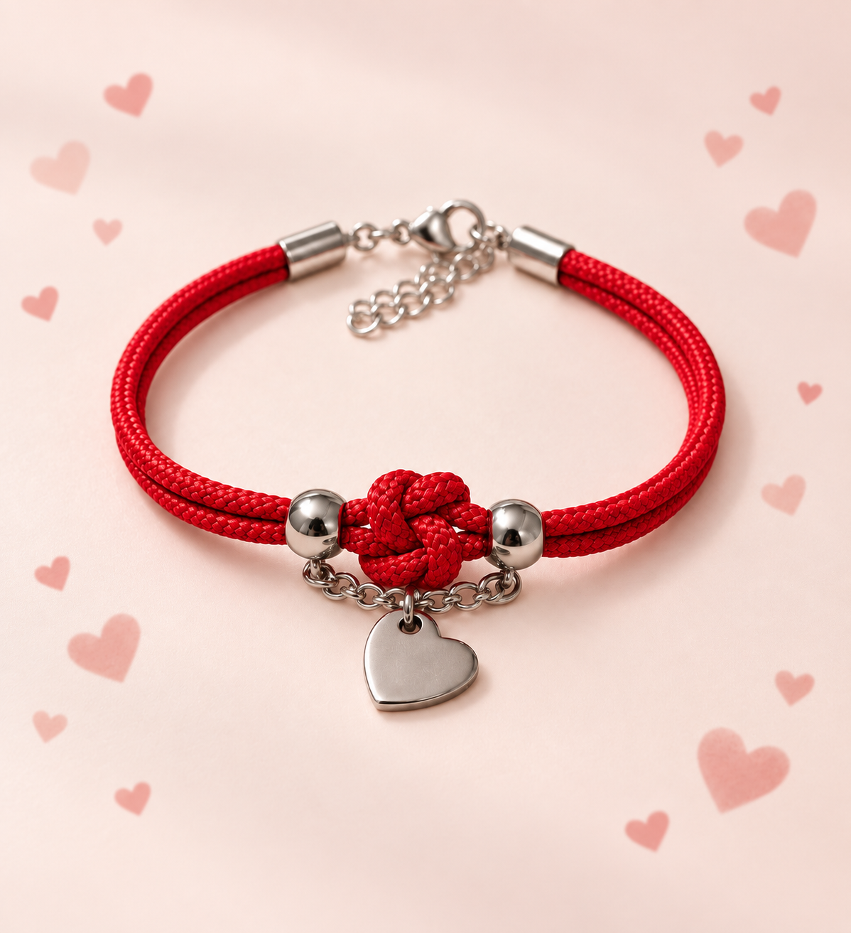 Bracciale Nodo d'Amore con Cuore ❤️