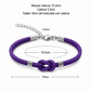 bracciale Nodo Piano in Corda, Regolabile, Unisex