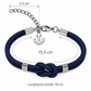 Set de 5 pulseras de nudo plano