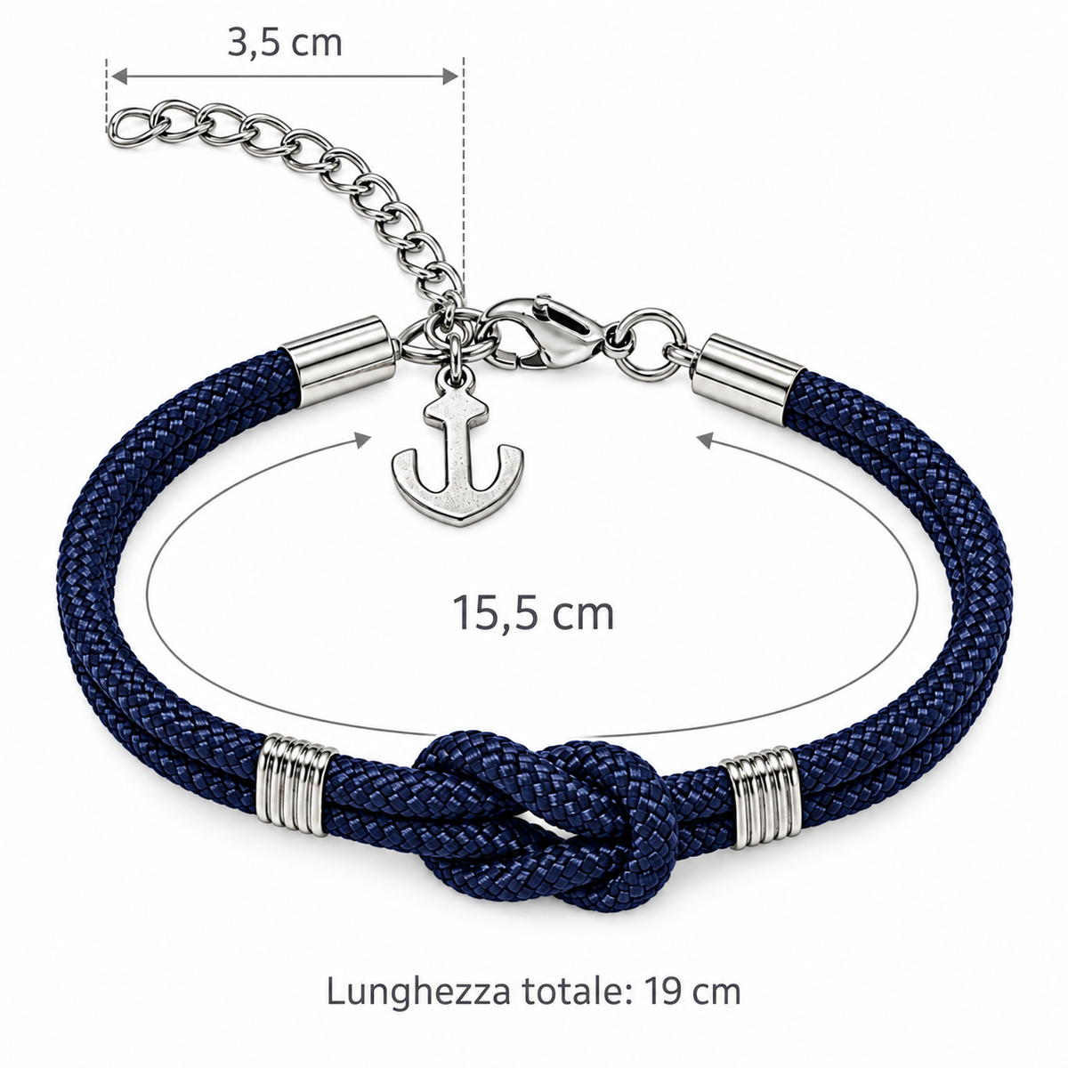 Set de 5 pulseras de nudo plano