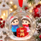 Bola de Navidad de cristal con personajes ❤️🎄