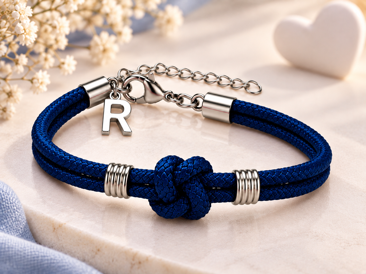 Pulsera Nudo de Amor con Inicial❤️