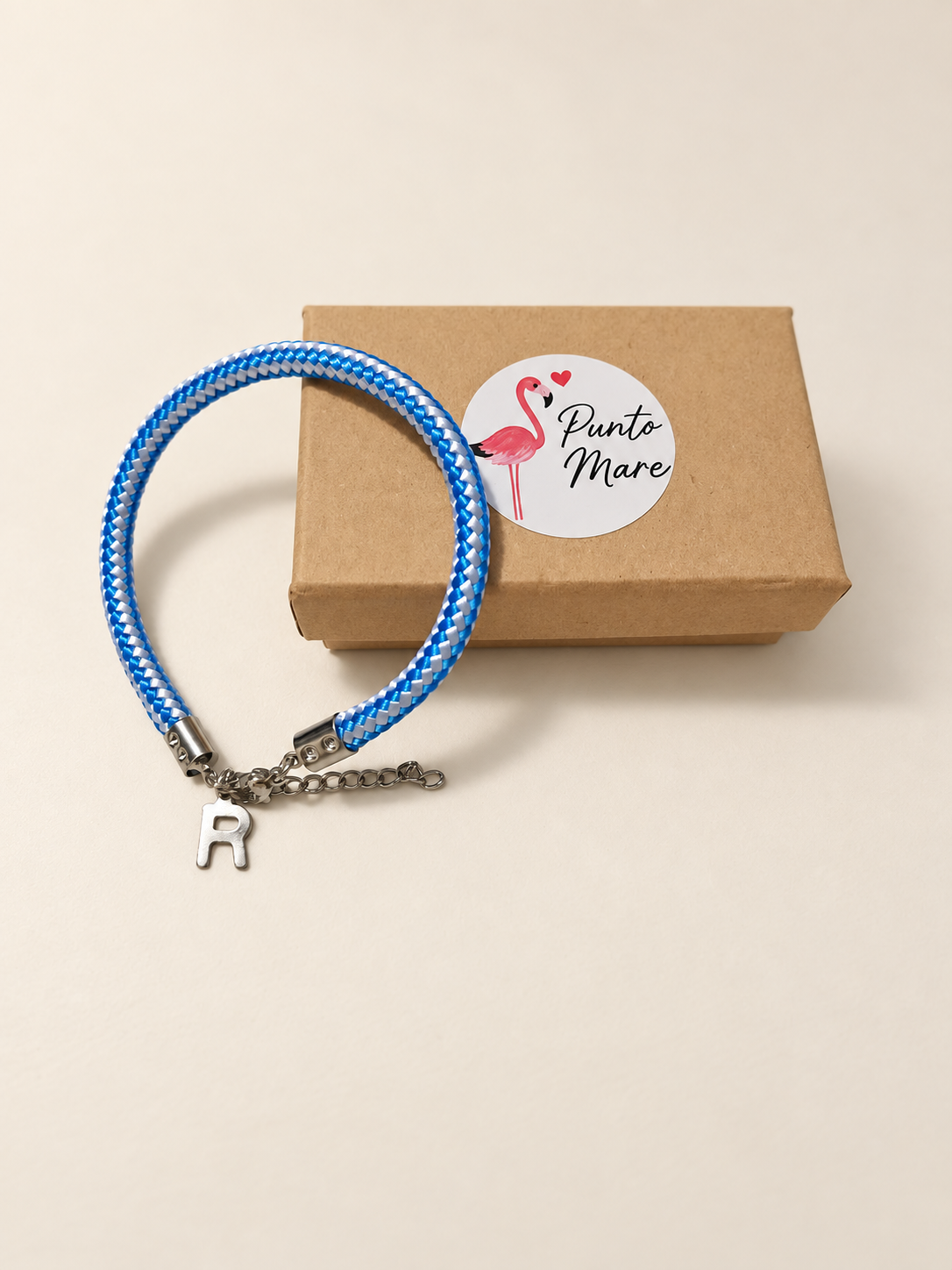 Pulsera de cuerda náutica con inicial