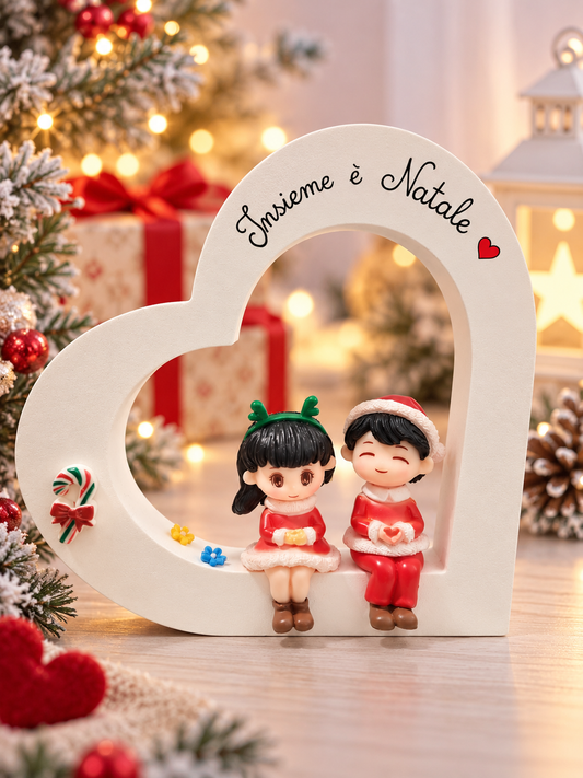 Cuore di Natale con personaggi ❤️