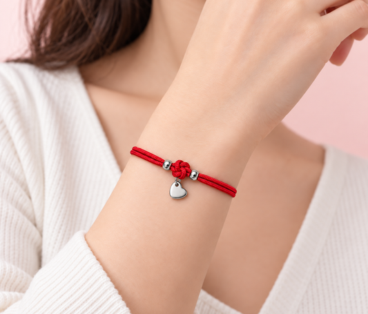 Pulsera Nudo de Amor con Corazón ❤️