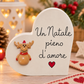 Corazón de Navidad con dedicatoria ❤️
