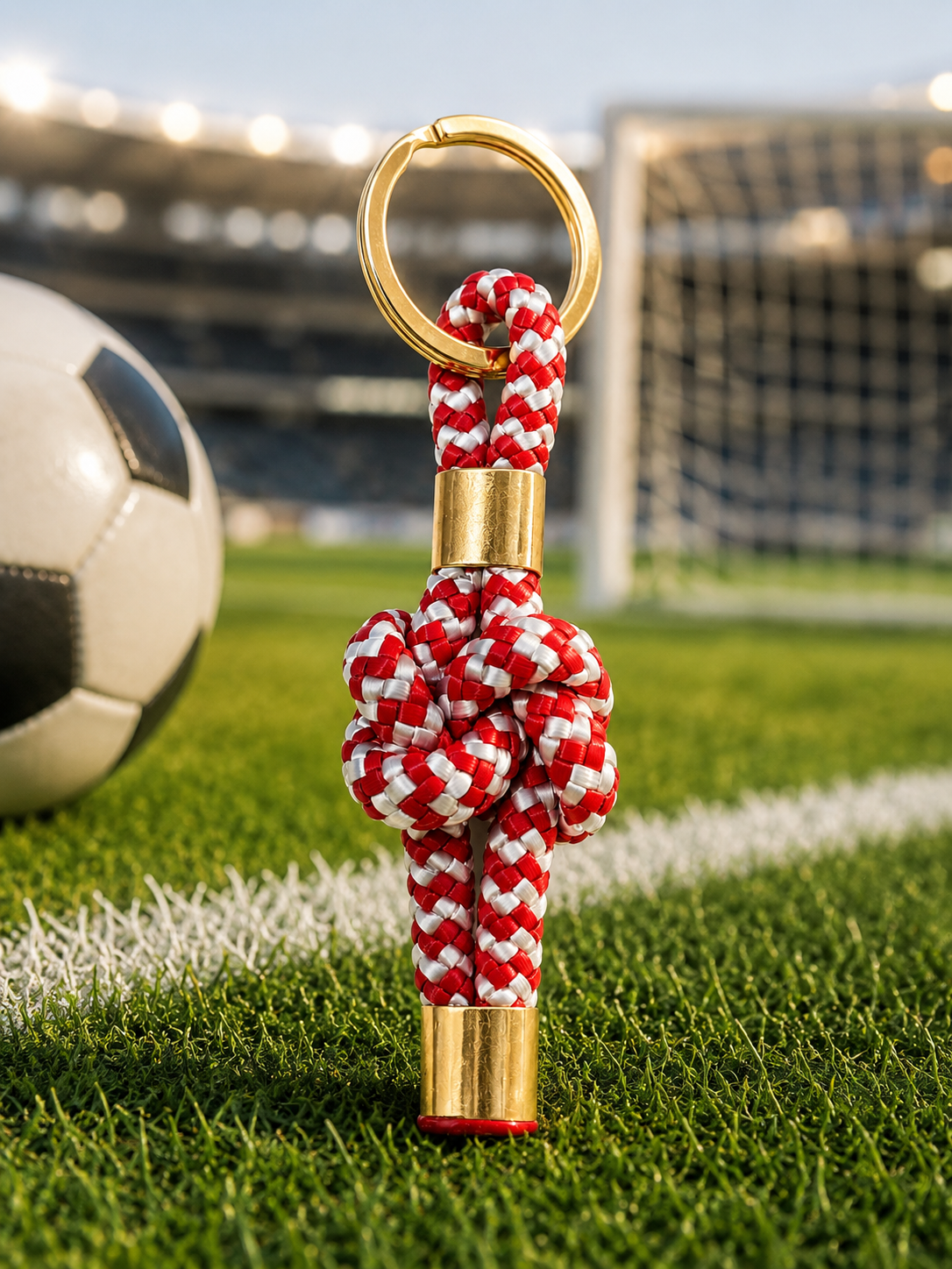 Llavero Nudo de Amor❤️⚽️ Pasión por el Fútbol