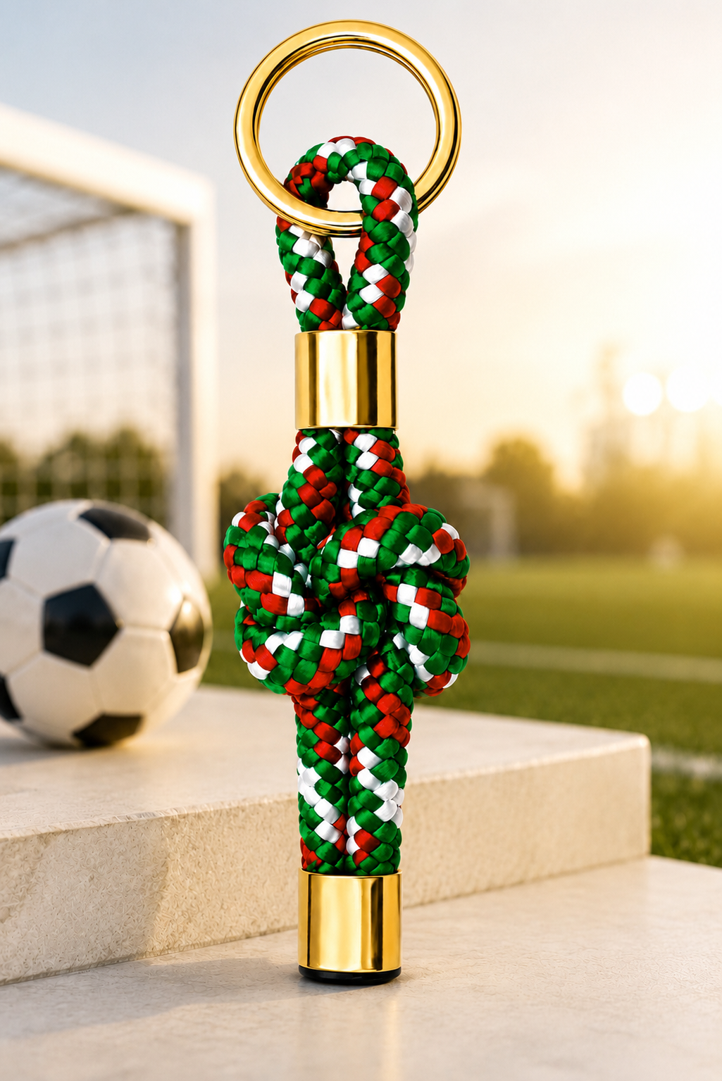 Llavero Nudo de Amor❤️⚽️ Pasión por el Fútbol