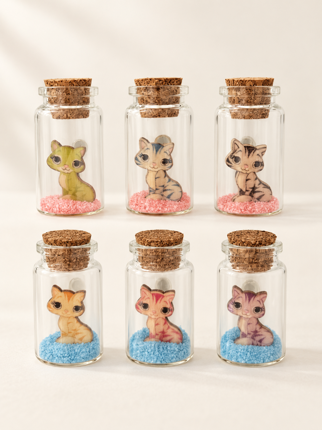 Expositor giratorio de 60 botellitas magnéticas artesanales ❤️🐾🦩