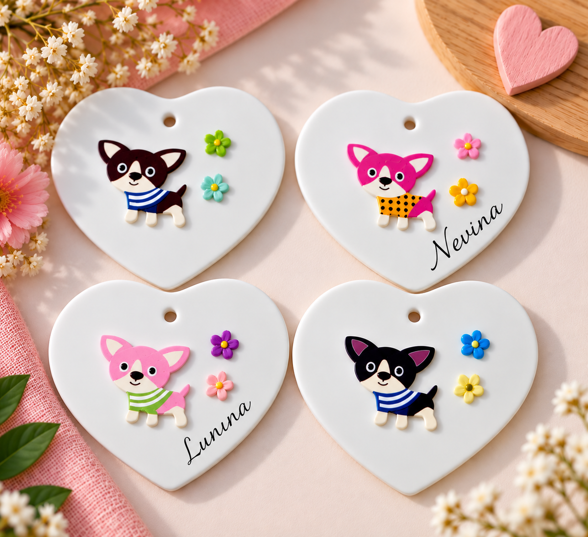 Set 4 Corazones con Imán - Para ti ❤️🐾