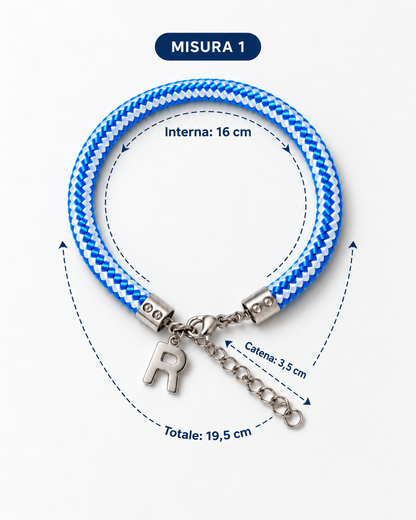 Pulsera de cuerda náutica con inicial