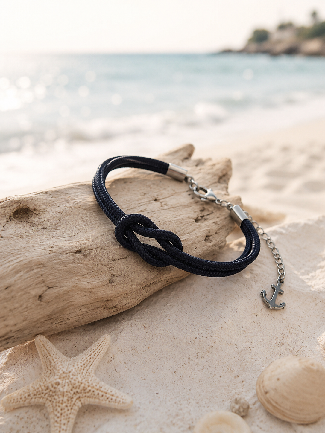 Bracciale Nodo Piano con Ancora