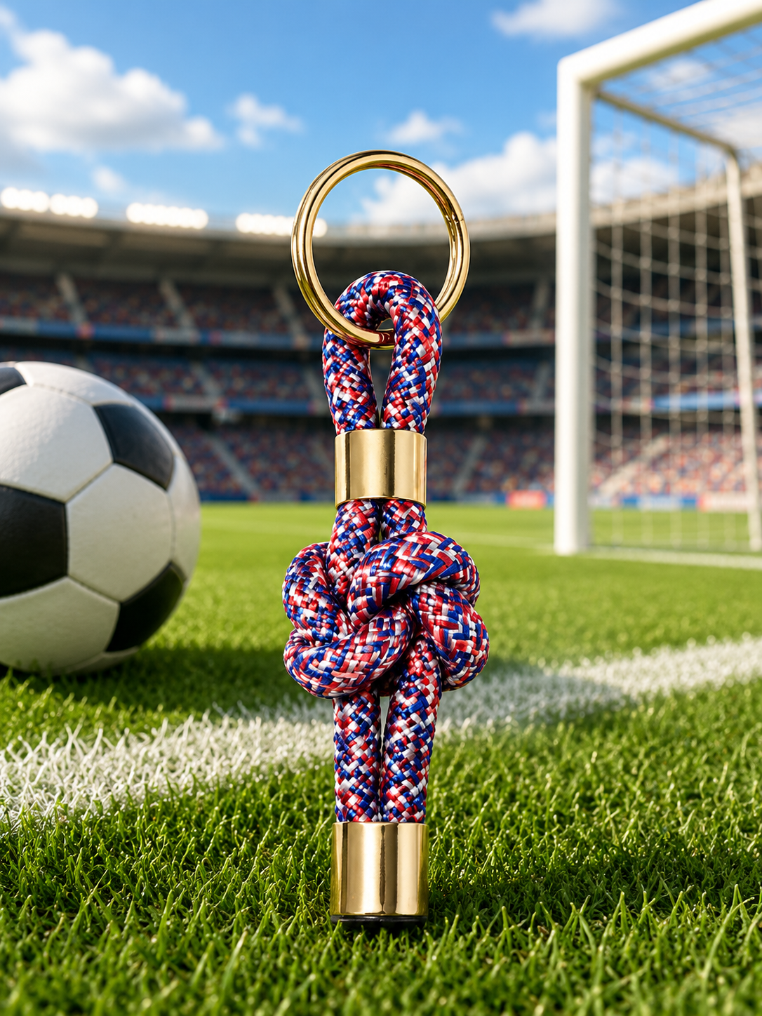 Llavero Nudo de Amor❤️⚽️ Pasión por el Fútbol