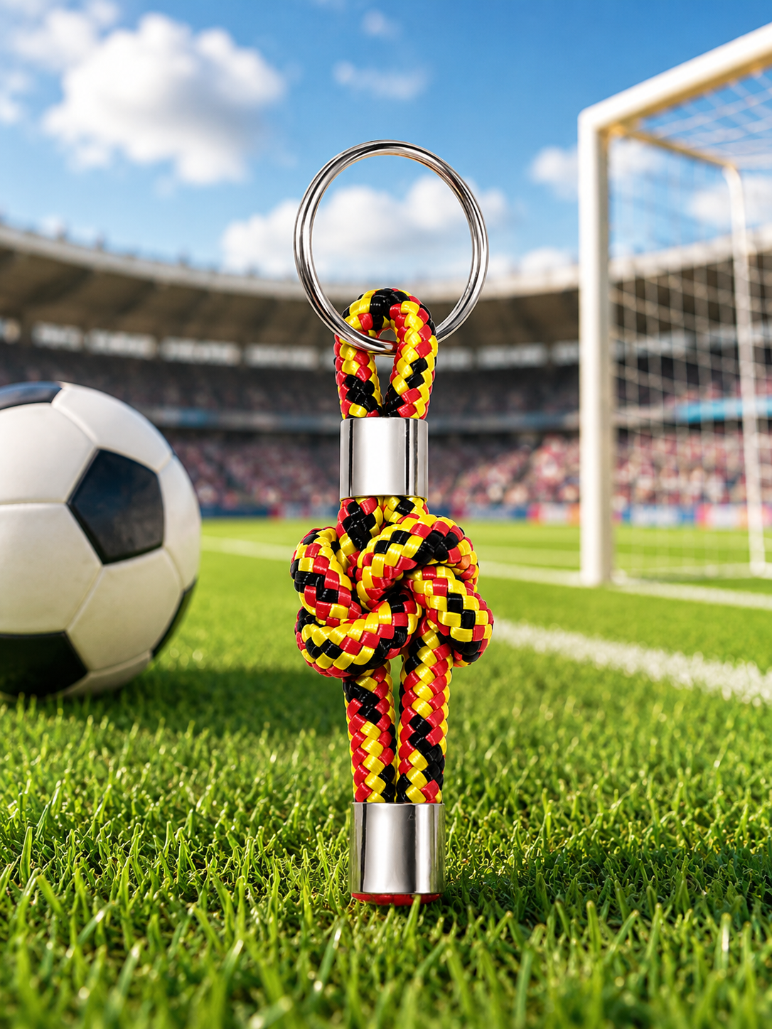 Llavero Nudo de Amor❤️⚽️ Pasión por el Fútbol