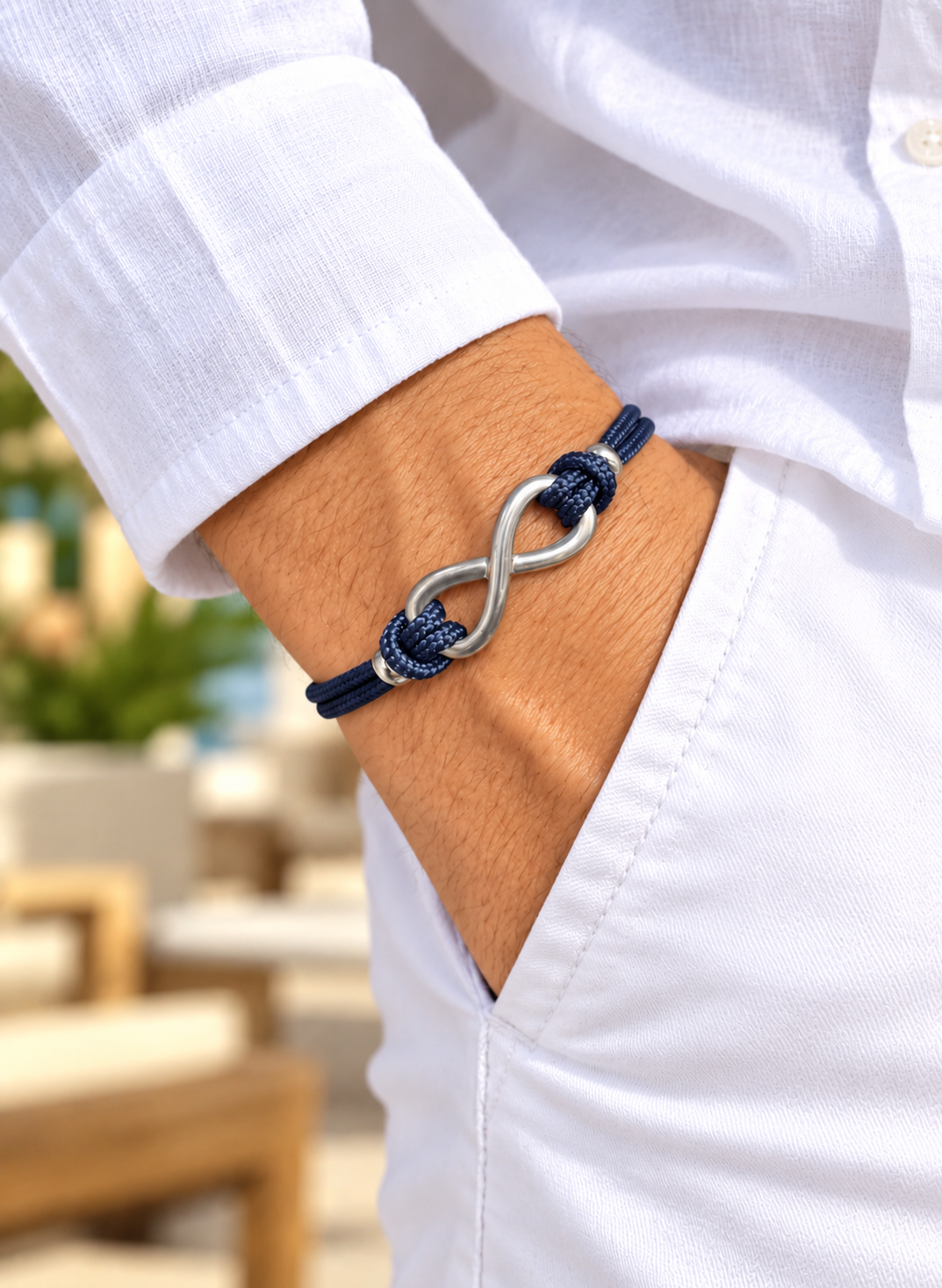 Bracciali Nautici Uomo-Ancora, Amo e Infinito ♾️⚓️💙