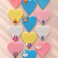 Set de 6 imanes decorativos de corazón variados ❤️